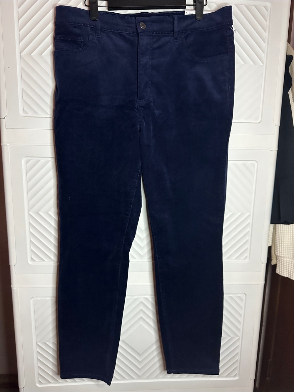 LOFT Navy Skinny Corduroy Pants